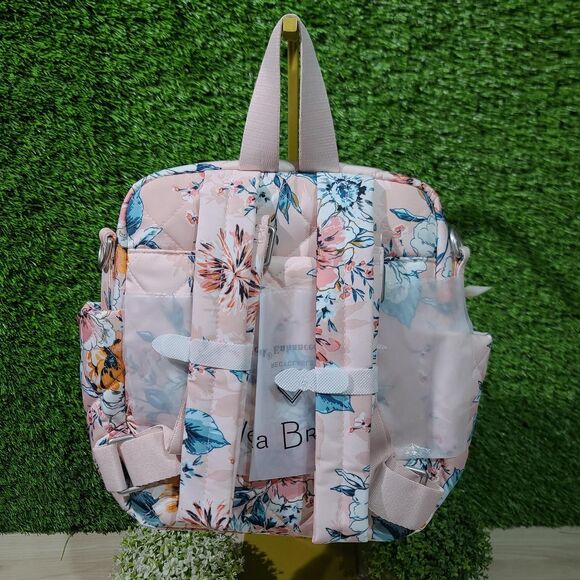 Vera Bradley Convertible Small Backpack / Peach Blossom Bouquet NWT